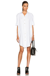 Acne Studios Lash Long Shirt Dress in White