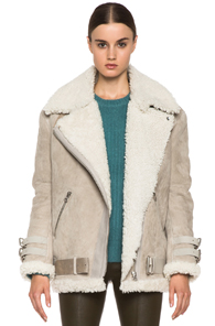 Acne Studios Velocite Lambskin Jacket in Gray