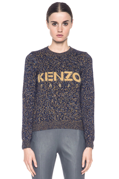 KENZO|Logo Sweater in Bleu Nuit [1]