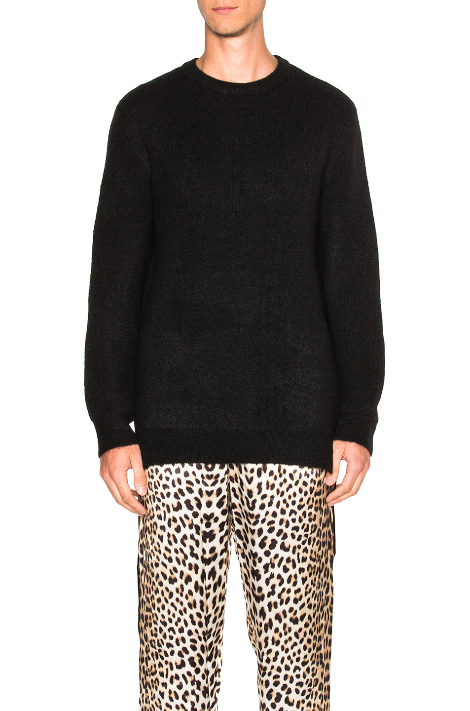 3.1 phillip lim Side Slits Crewneck Pullover in Black 3.1 phillip lim Side Slits Crewneck Pullover in Black