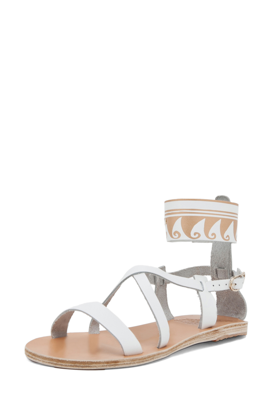 Ancient Greek Sandals|Nausicaa in WhiteGold 2