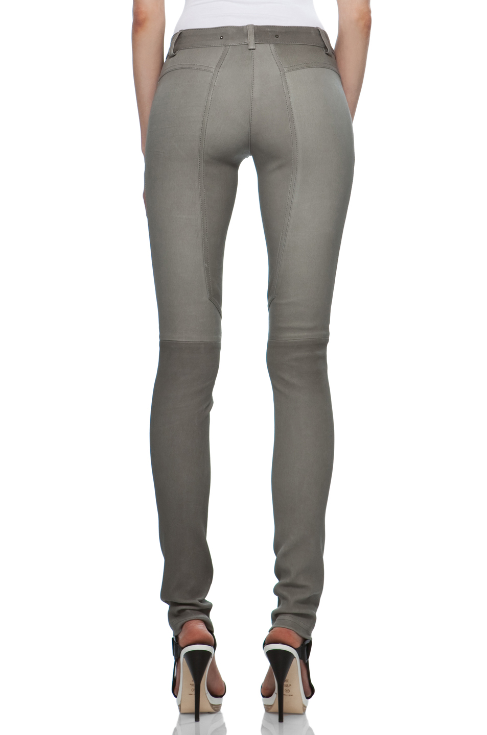 Barbara Bui Leather Pant in Grey FWRD