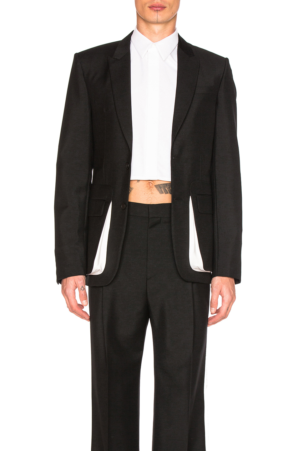 Givenchy Contrast Pocket Blazer in Black Givenchy Contrast Pocket Blazer in Black
