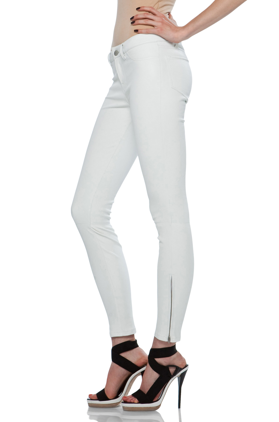 white leather pants mens