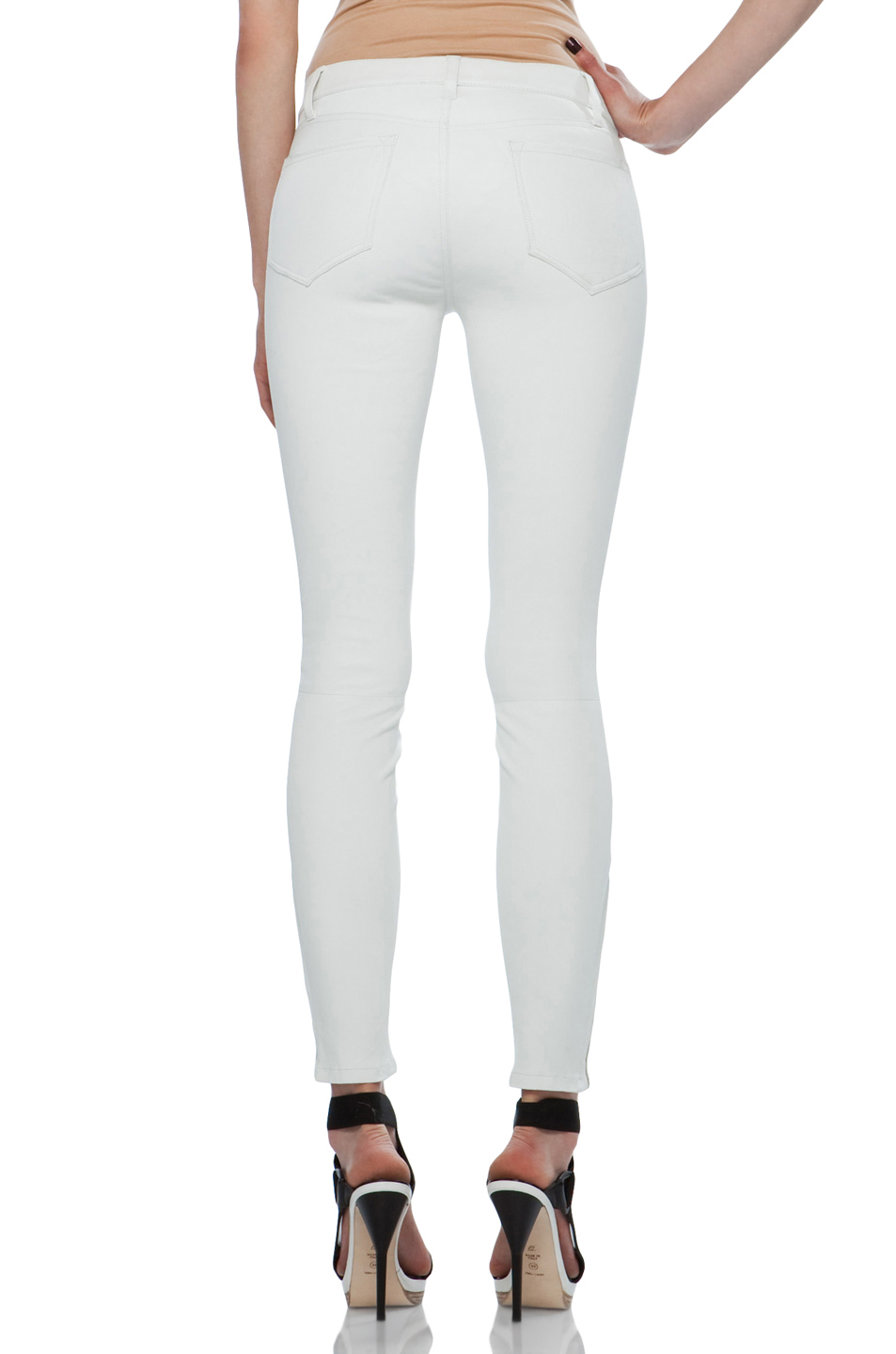 leather pants white