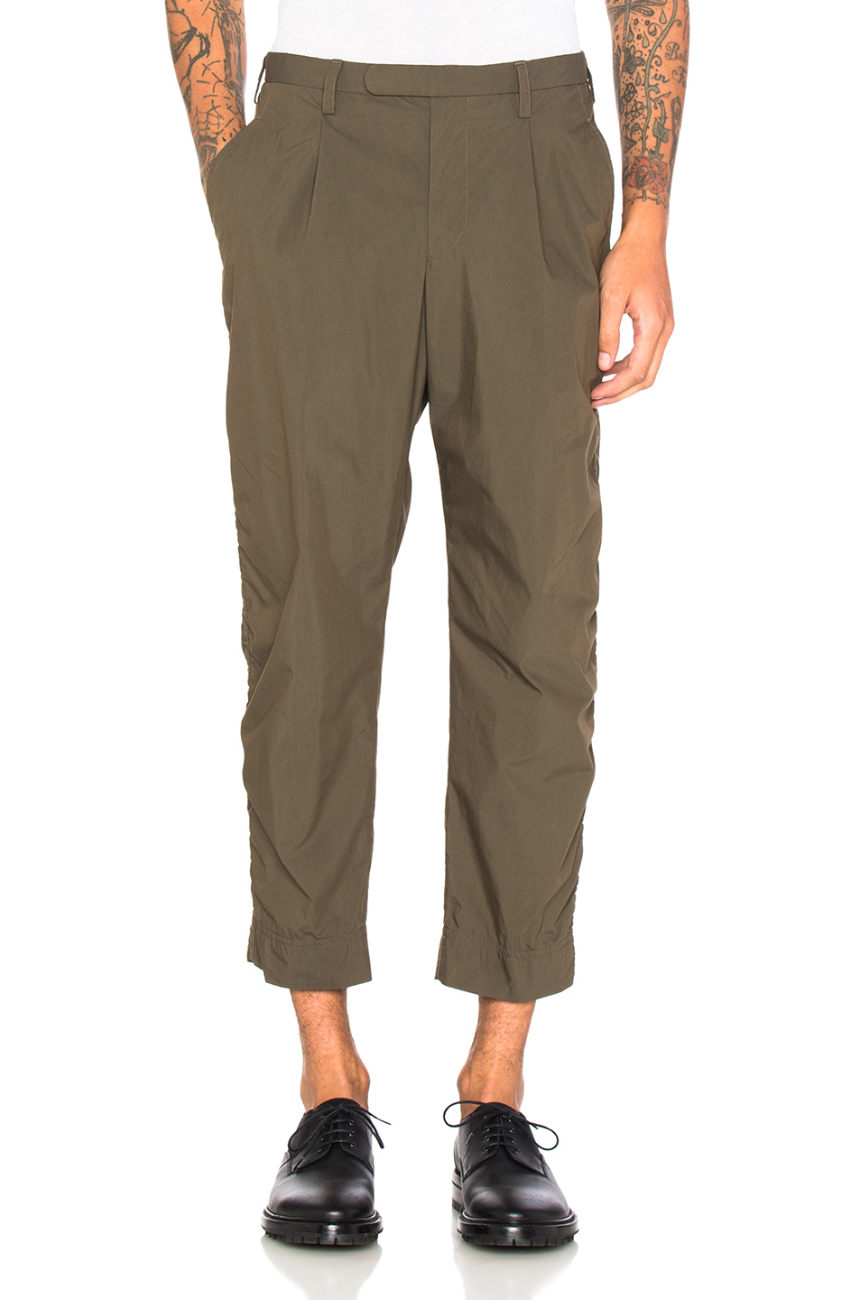 kolor BEACON Elastic Waistband Trousers in Green kolor BEACON Elastic Waistband Trousers in Green