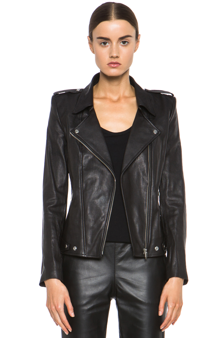 Theory Viek L Skyward Leather Bomber Jacket in Black for Men | Lyst