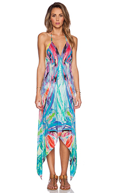 ale by alessandra Butterfly Silk Scarf Dress in Multi