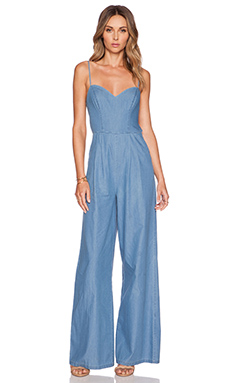 Lovers + Friends Gardenia Jumpsuit in Reef Chambray