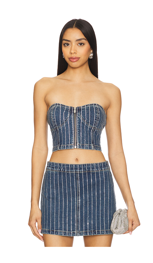 Abrand Academia Bustier in Blue. Size XS. Also in S.