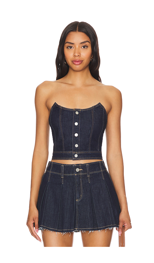Abrand Angel Bustier in Denim-Dark. Size XXS. Also in XS.