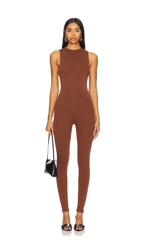 AFRM Kiki Catsuit in Brown. Size L. Also in XL, XXL.
