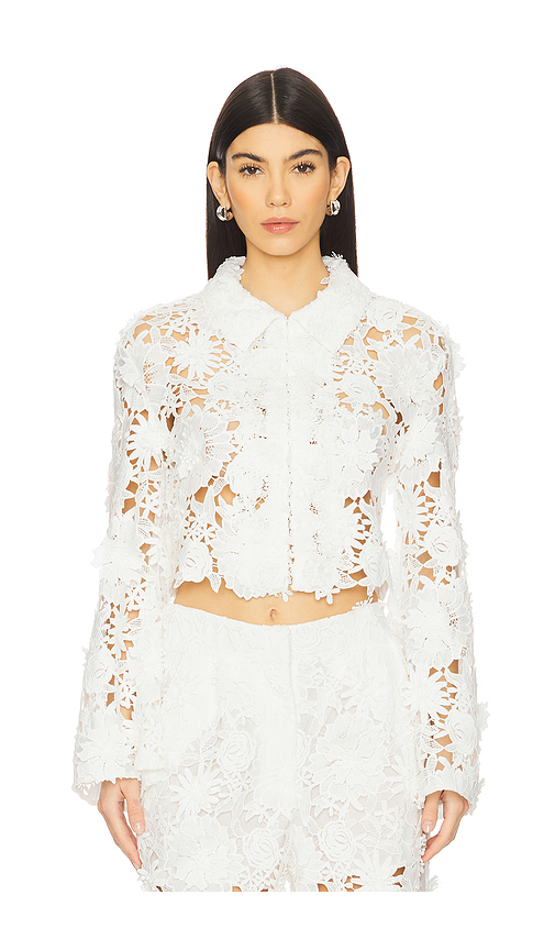 AKNVAS Audrey Lace Jacket in White. Size 6. Also in 8.