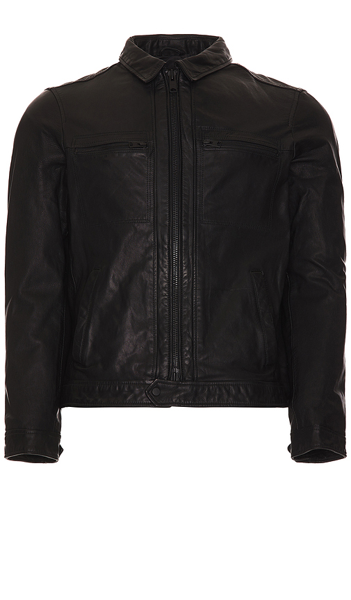 Click to view more detailed imagery on our partner's website Allsaints Lark Leather Jacket In Black