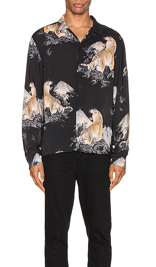 ALLSAINTS Kayan Long Sleeve Shirt,ALLR-MS5