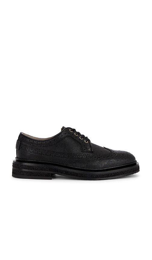 ALLSAINTS Escher Brogue Shoe in Black. Size 8. Also in 10, 11, 12.