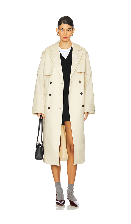 ALLSAINTS Clyde Trench in White. Size 10. Also in 12.