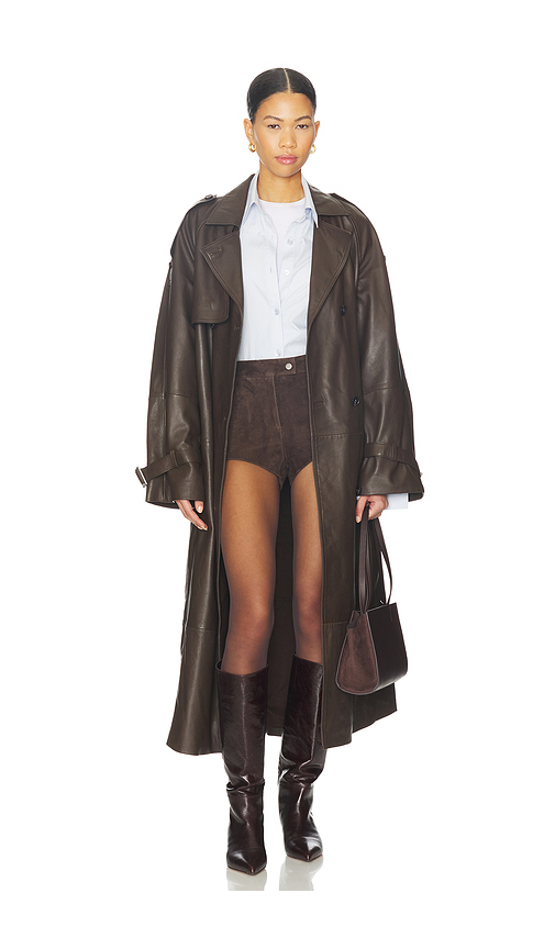 ALLSAINTS Reed Mac Coat in Brown. Size S. Also in M, L.