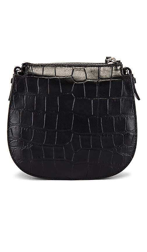 Allsaints Polly Croc Embossed Leather Crossbody/Belt Bag - Black | ModeSens
