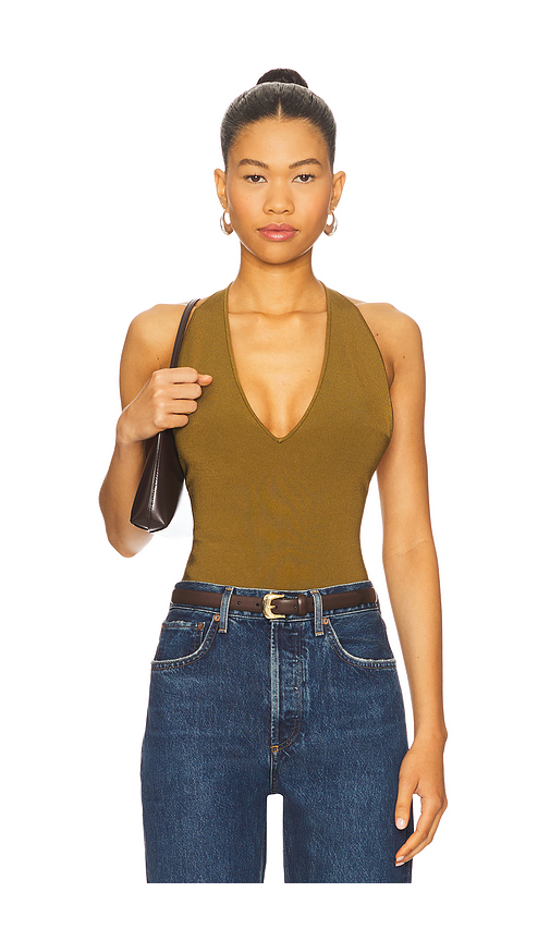 A.L.C. Lila Bodysuit in Green. Size L. Also in M, S, XS.