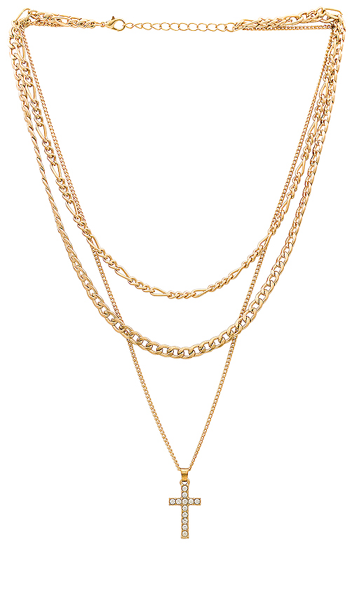 COLLIER MULTI-RANGS AVEC CROIX en - Amber Sceats - Modalova