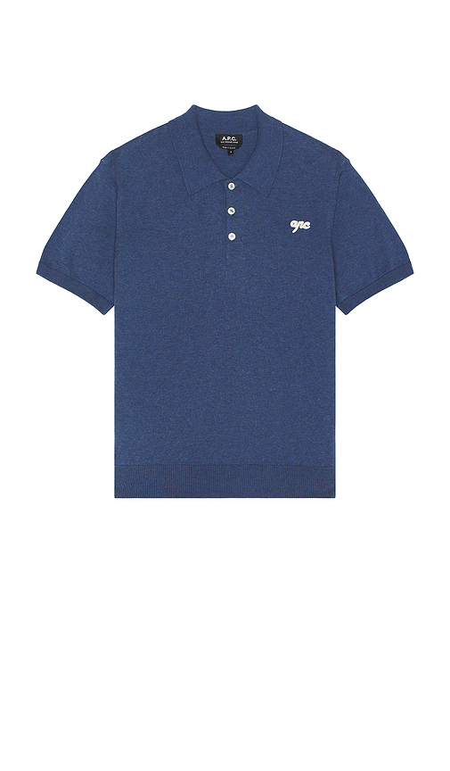 Gregorio short sleeve polo en color azul talla L (también en M, S) - A.P.C. - Modalova