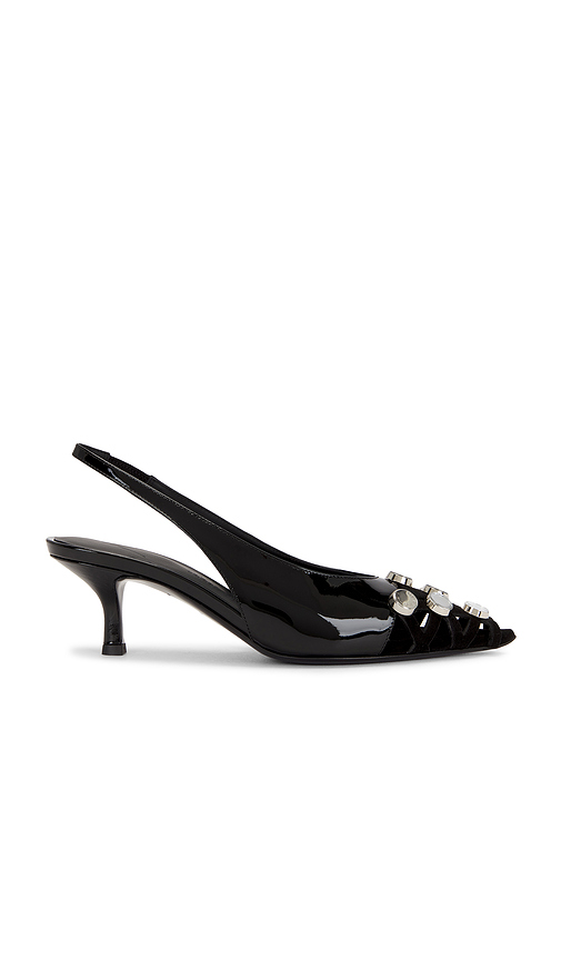 THE ATTICO Fiona 50mm Slingback in Black. Size 36. Also in 37, 37.5, 38, 39, 40, 41.