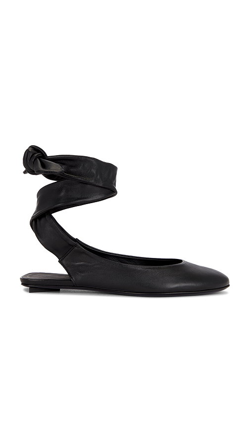 THE ATTICO Cloe Ballerina Flat in Black. Size 37.5. Also in 36, 36.5, 38, 38.5, 39, 40, 41.