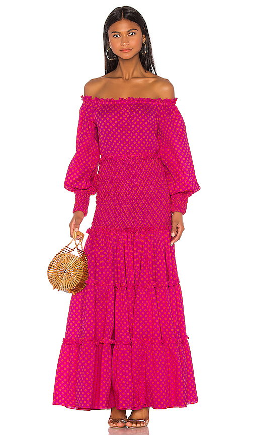 Click to view more detailed imagery on our partner's website Alexis Thalssa Dress In Fuchsia Dot