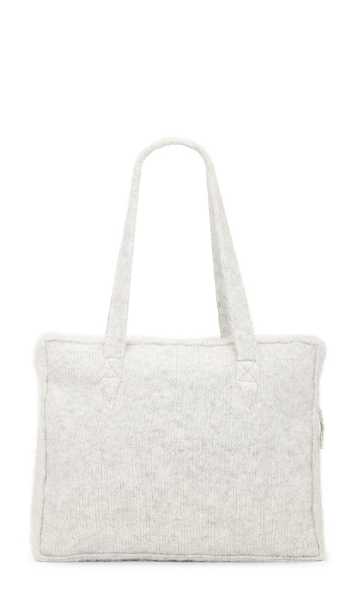 Aya Muse Atlas Mini Cashmere Duffle Bag in Grey.