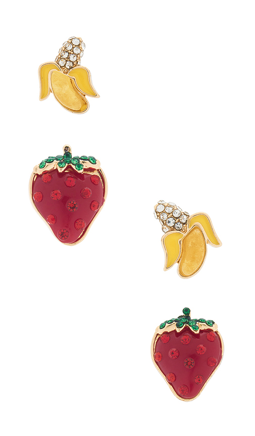 ENSEMBLE DE BOUCLES D'OREILLES STRAWBERRIES & BANANAS en - BaubleBar - Modalova