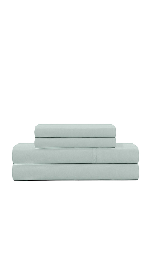 Barefoot Dreams Queen Washed Bamboo Sheet Set in Sage.