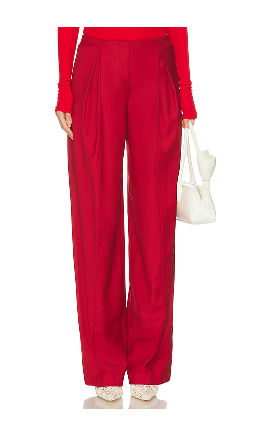 Blumarine Twill Wide Leg in Red. Size 36. Also in 38.