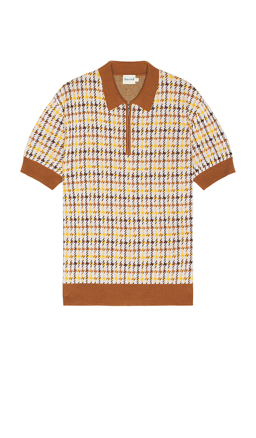 Finn 1/4 Zip Dogtooth Knit Polo en . Taille L. Also en M, S, XL/1X - Bound - Modalova