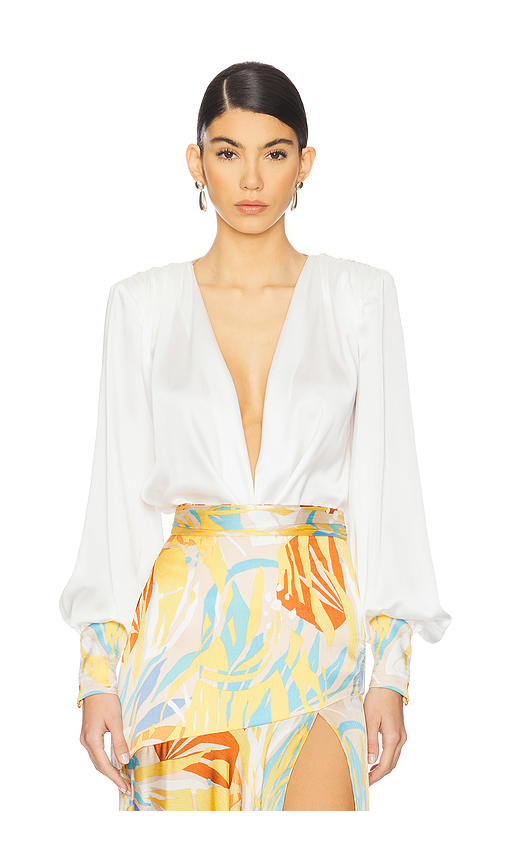 Bronx and Banco Noelle Bodysuit in White. Size S. Also in XS, M, XL.