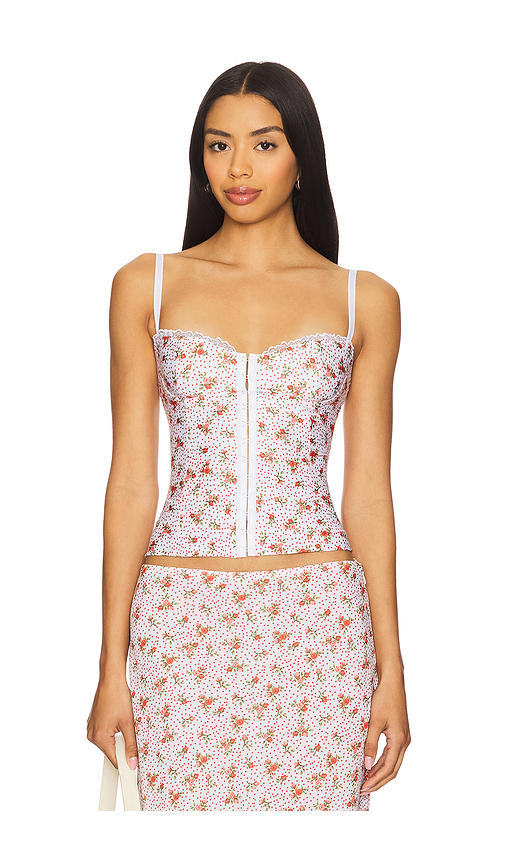 Bella Venice The Caroline Corset in Red,Ivory. Size XL. Also in L, M.