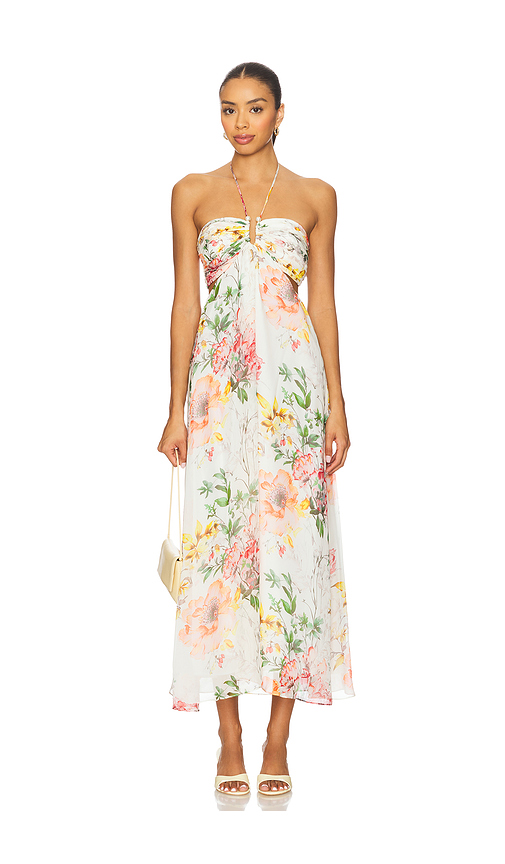 CAMI NYC Calliope Chiffon Maxi Dress in Ivory. Size S. Also in L.