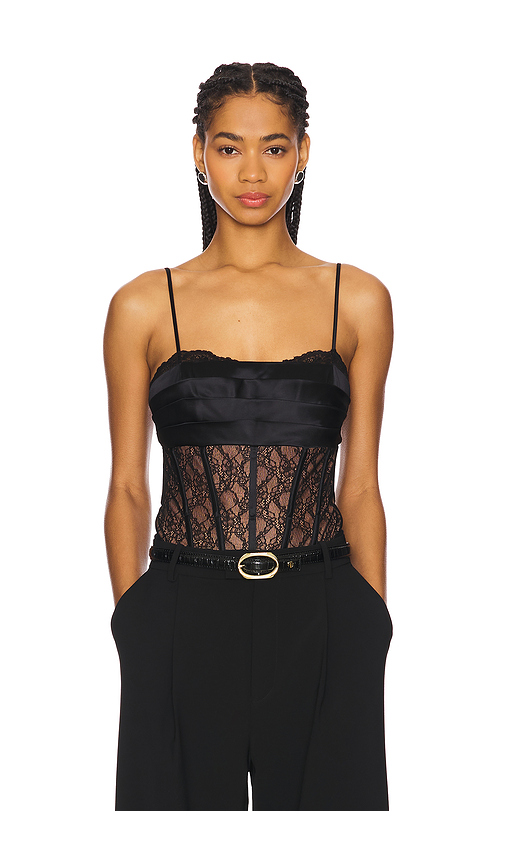 CAMI NYC Danika Bodysuit in Black. Size 00. Also in 2.