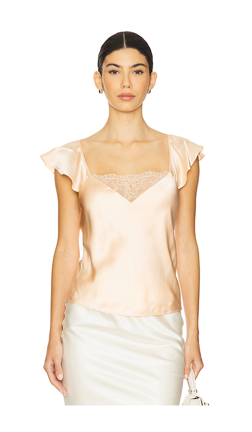 CAMI NYC Sinead Top in Peach. Size L. Also in M, S, XL.
