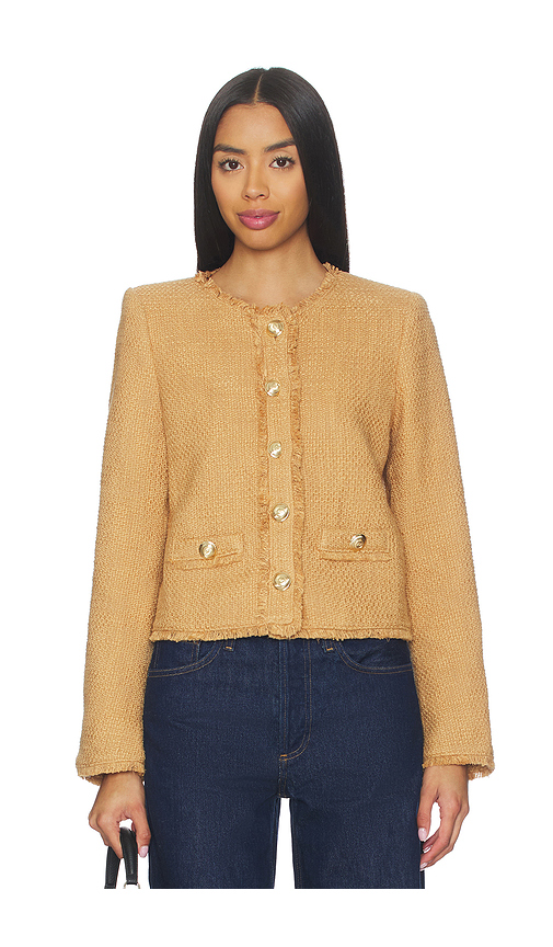 Cinq a Sept Christie Jacket in Beige. Size 10. Also in 0, 00, 2, 4, 8.