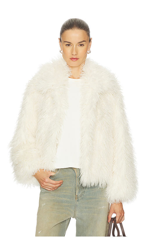 Cinq a Sept Geraldine Coat in Ivory. Size S. Also in L, XS.