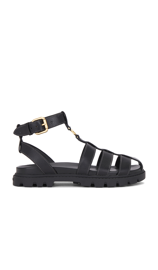 Coach Sculpted Fisherman Sandal in Black. Size 9. Also in 8, 8.5, 9.5.