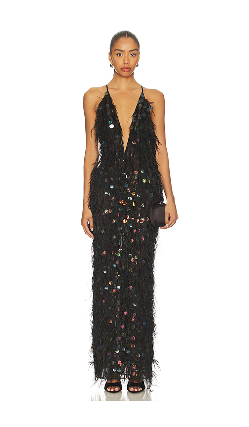 Cult Gaia Almira Gown in Black. Size 6. Also in 4.