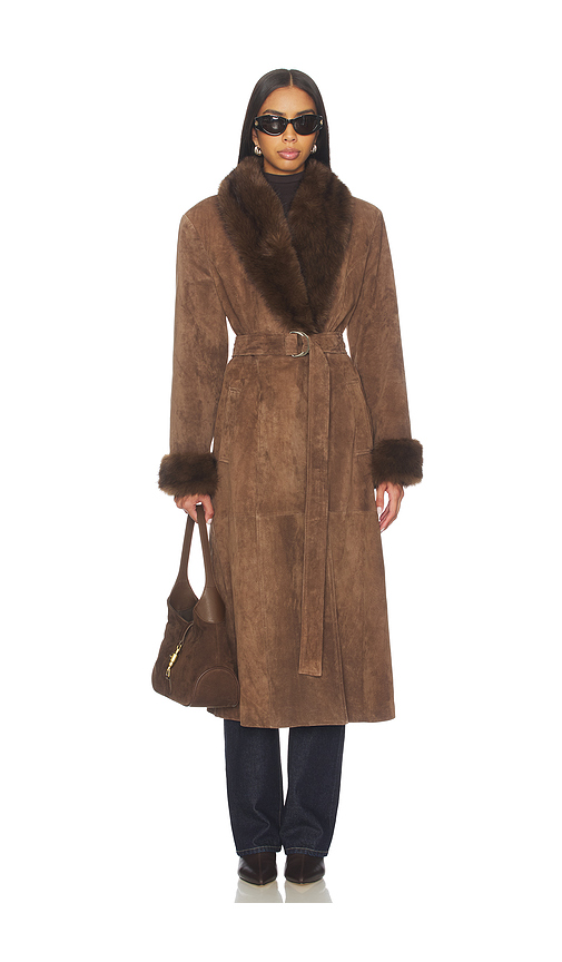Ducie Dapne Coat in Brown. Size S. Also in L.