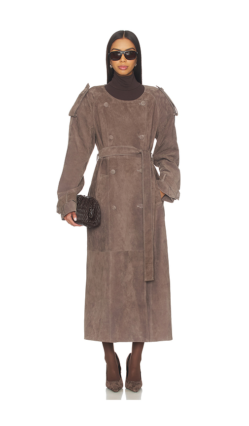 Ducie Klarissa Trench Coat in Brown. Size XS. Also in L, M, S, XXS.