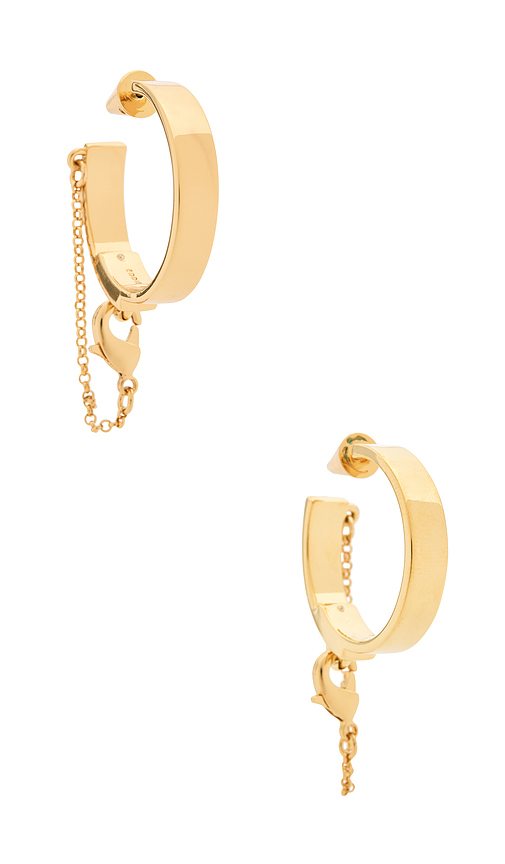 Pendientes de aro safety chain en color oro metálico talla all - Eddie Borgo - Modalova