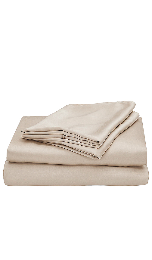 Ettitude Cal King Signature Sateen Sheet Set in Ivory.