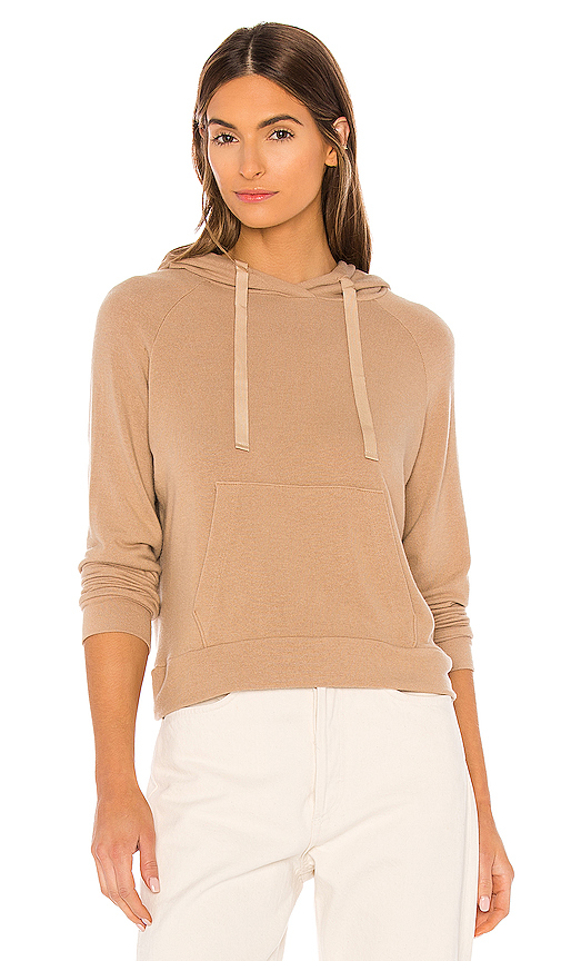 Click to view more detailed imagery on our partner's website Enza Costa Peached Jersey Easy Hoodie In Sandstone