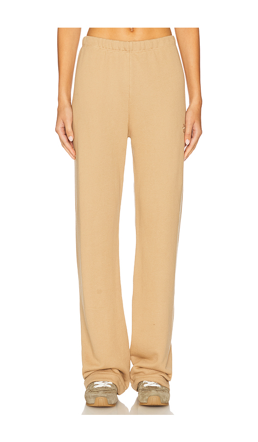 Eterne Straight Leg French Terry Sweatpant in Tan. Size L. Also in M, S, XL, XS.