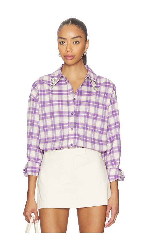 Essentiel Antwerp Juices Oversized Shirt in Lavender. Size M. Also in S.